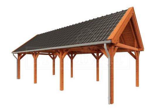 Buitenverblijf Zadeldak XL 9260x4400x4250mm (bxdxh)    52.3148