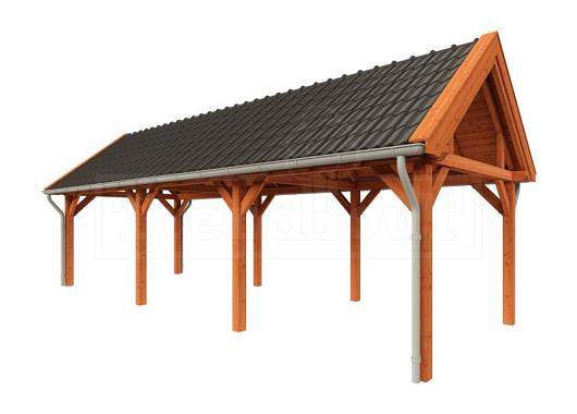 Buitenverblijf Zadeldak XL 9900x3800x3950mm (bxdxh)    52.1176