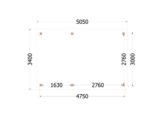 Kapschuur de Deel 5050x3400x3000mm (bxdxh)    52.1189