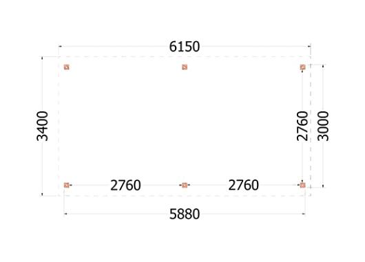 Kapschuur de Deel 6150x3400x3000mm (bxdxh)    52.1190