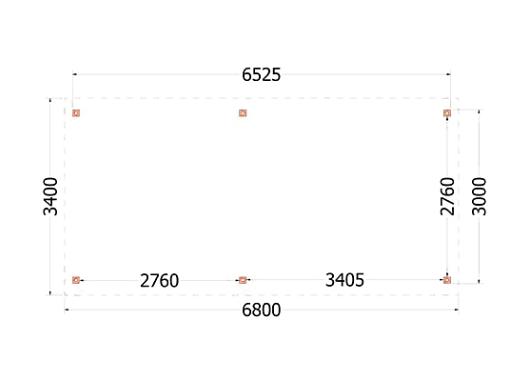 Kapschuur de Deel 6800x3400x3000mm (bxdxh)    52.1191