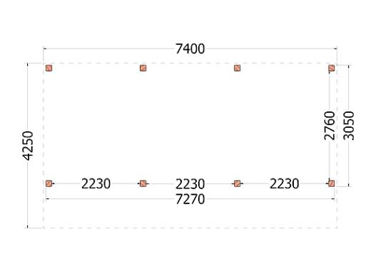 Kapschuur de Heerd 7400x4250x3350mm (bxdxh)    52.3300