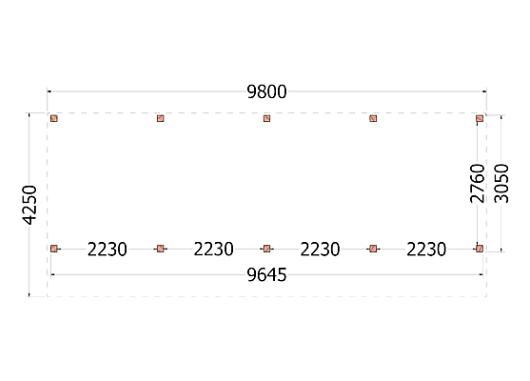 Kapschuur de Heerd 9800x4250x3350mm (bxdxh)    52.6300