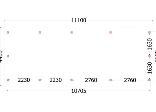 Kapschuur de Hoeve XL 11100x4400x3750mm (bxdxh)  links    52.1227