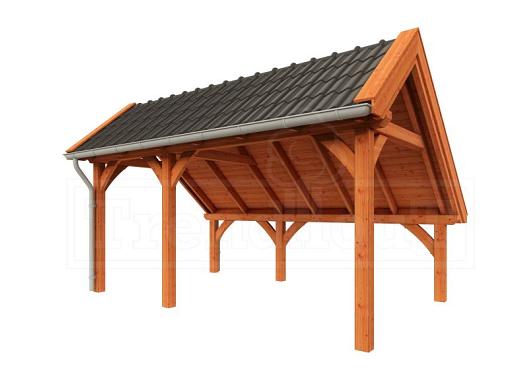 Kapschuur de Hoeve XL 5250x3800x3450mm (bxdxh) links    52.1198