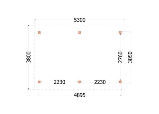 Kapschuur de Hoeve XL 5300x3800x3450mm (bxdxh)    52.1199