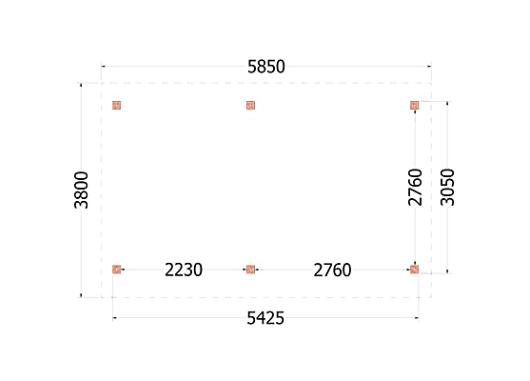 Kapschuur de Hoeve XL 5850x3800x3450mm (bxdxh) links    52.1201
