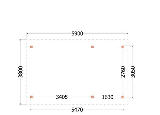 Kapschuur de Hoeve XL 5900x3800x3450mm (bxdxh) rechts    52.6104