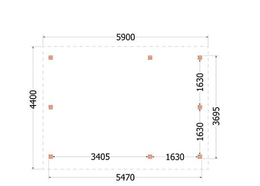 Kapschuur de Hoeve XL 5900x4400x3750mm (bxdxh) rechts    52.6105