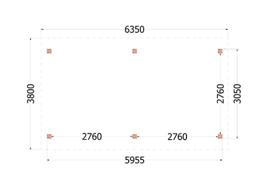 Kapschuur de Hoeve XL 6350x3800x3450mm (bxdxh)    52.1205