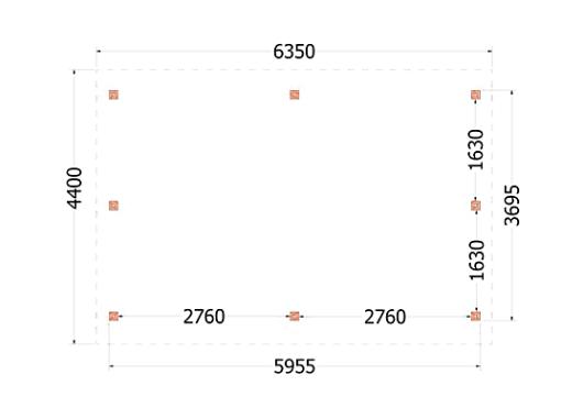 Kapschuur de Hoeve XL 6350x4400x3750mm (bxdxh)    52.0146
