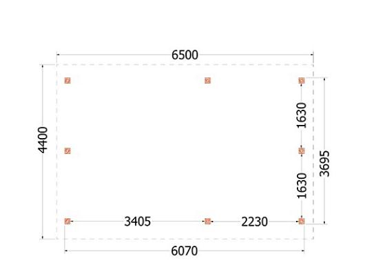 Kapschuur de Hoeve XL 6500x4400x3750mm (bxdxh) rechts    52.6107