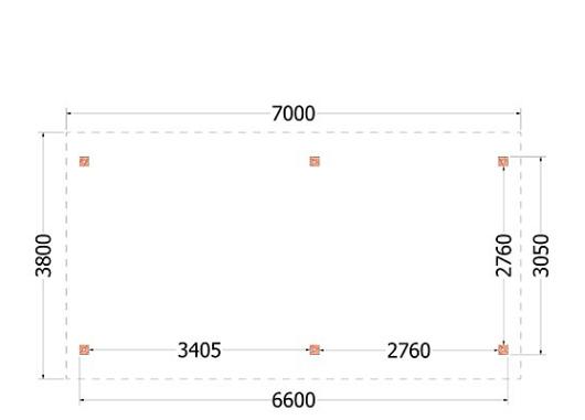 Kapschuur de Hoeve XL 7000x3800x3450mm (bxdxh) rechts    52.6108