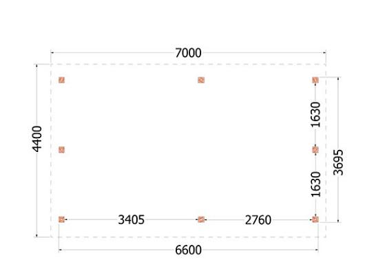 Kapschuur de Hoeve XL 7000x4400x3750mm (bxdxh) rechts    52.6109