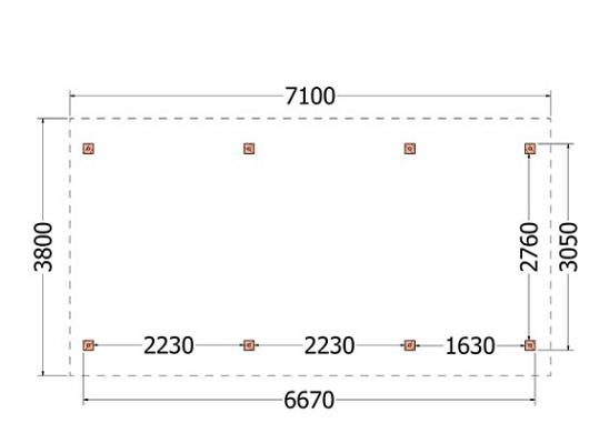 Kapschuur de Hoeve XL 7100x3800x3450mm (bxdxh) rechts    52.6110