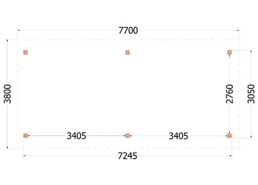 Kapschuur de Hoeve XL 7700x3800x3450mm (bxdxh)    52.1214