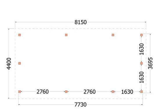 Kapschuur de Hoeve XL 8150x4400x3750mm (bxdxh) rechts    52.6113