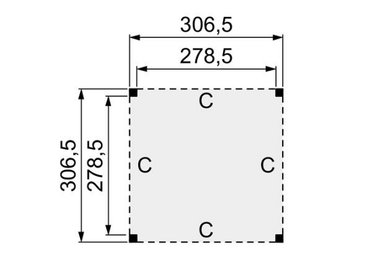 Overkapping douglas 306x306