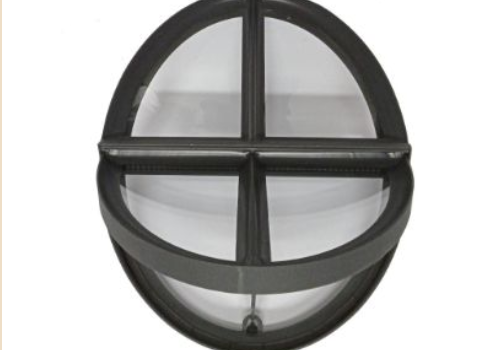 OS-02 Stalen ossenoog zwart gecoat openklapbaar met dubbel glas