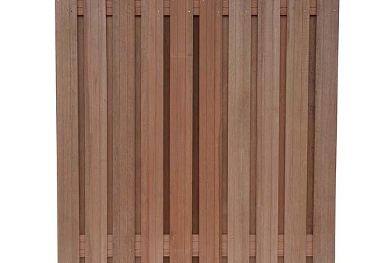 Scherm 19-21planks RV Hardhout 180x180  (Keruing) 150206H