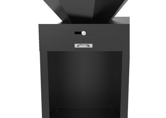 BBQ zwart staal Ø85cm x 100cm (vierkant) BBQ-01