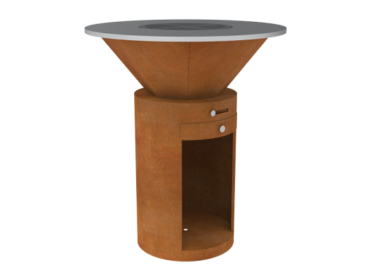 BBQ Cortenstaal  Ø85cm x 100cm (cilinder) BBQ-07