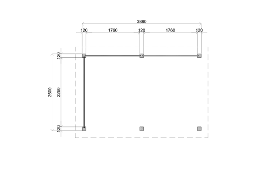 Lugarde veranda Dokkum 388x250cm  - 28mm 