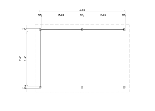 Lugarde veranda Middelburg 488x350cm  - 28mm