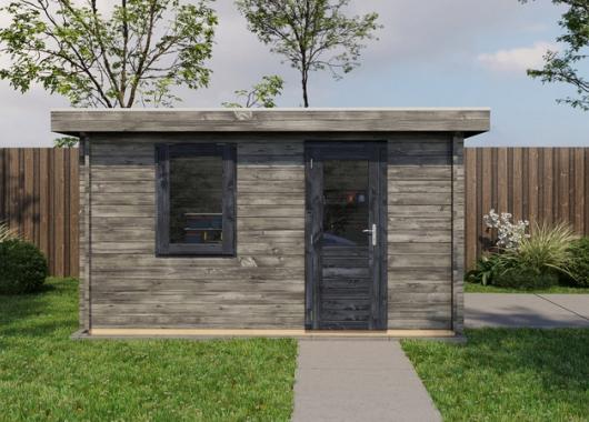 Lugarde Blokhut Groenlo met garagedeur 400x400cm 