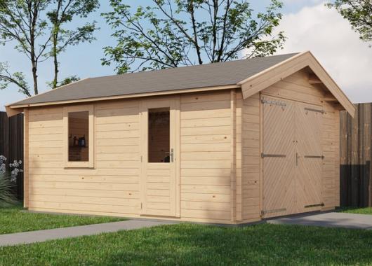 Lugarde Blokhut Kesteren met garagedeur 400x500cm 