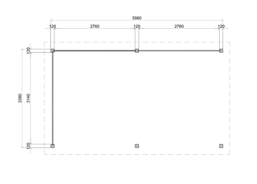 Lugarde veranda Vlissingen 588x350cm 28mm 