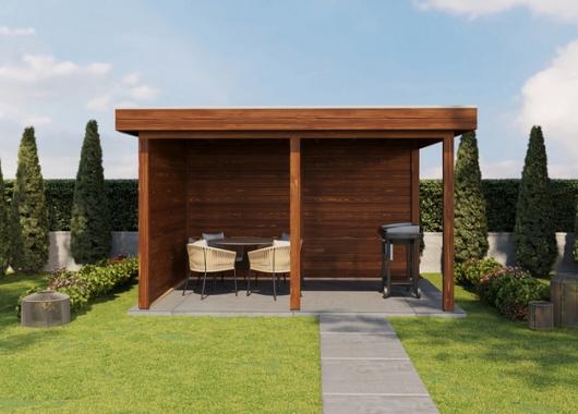 Lugarde veranda Vorden 388x300cm 28mm  platdak