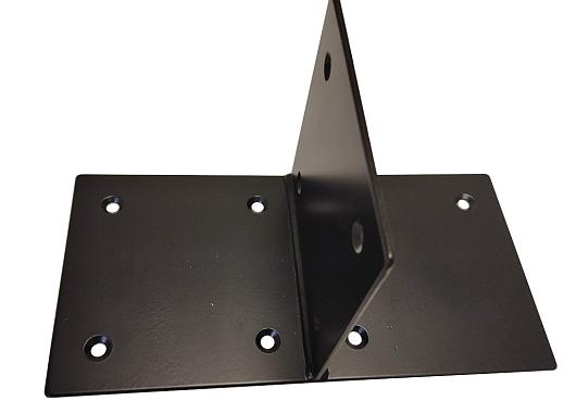 Houtverbinding T-stuk  145x293mm Zwart gepoedercoat Zwart HV-17