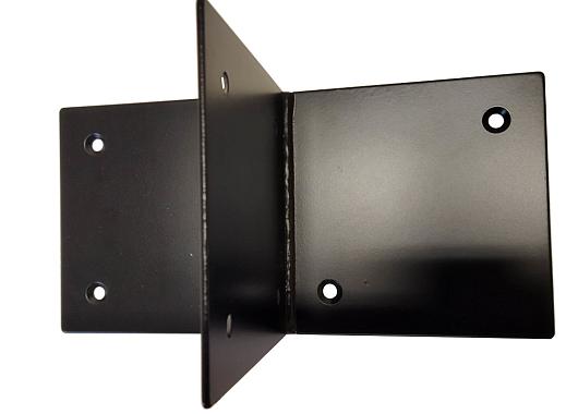 Houtverbinding T-stuk  195x394mm Zwart gepoedercoat  HV-39