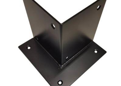 Houtverbinding voetstuk  205x205mm Zwart gepoedercoat Zwart HV-18