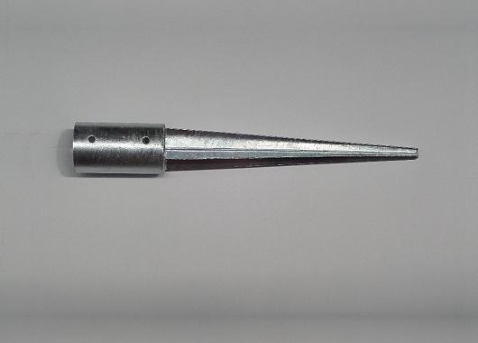 Paalhouder met pen, rond  81x600mm [2mm] Vuurverzinkt  PA-051