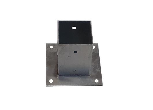 Paalhouder met plaat  101x101x150mm [2,5mm] Vuurverzinkt  BA-020