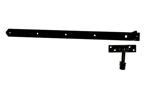 Verstelbaar poortbeslag   670mm [5mm] Zwart gepoedercoat  LUX-27