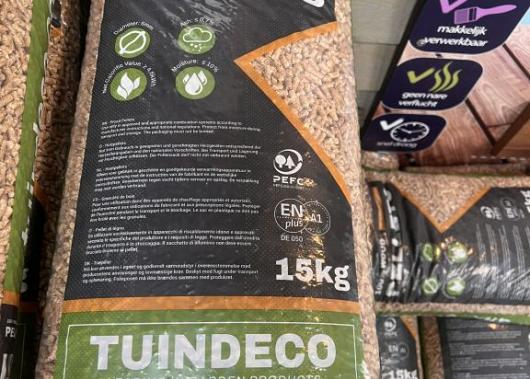 Tuindeco houtpellets 6 mm A1 EN plus zak van 15 kg   P004462