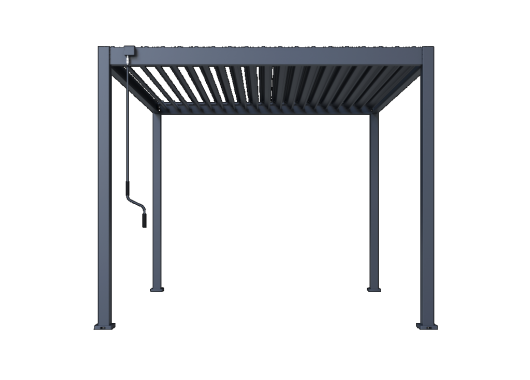 Tuindeco Basic line vrijstaande stalen overkapping 300 x 300 x 250 cm antraciet        P214952