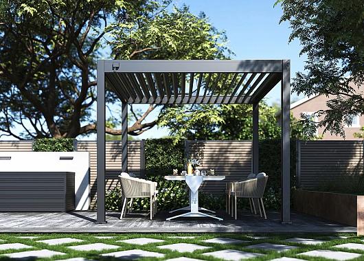 Tuindeco Advance line vrijstaande aluminium overkapping 300 x 300 x 255 cm antraciet        P214958
