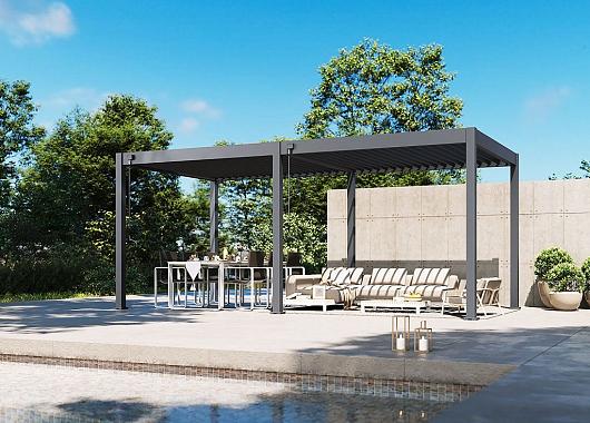Tuindeco Advance line vrijstaande aluminium overkapping 300 x 600 x 255 cm antraciet        P214960