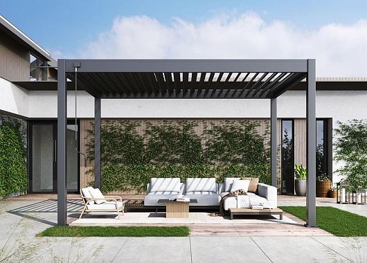 Tuindeco Advance line vrijstaande aluminium overkapping 300 x 400 x 255 cm antraciet        P214959