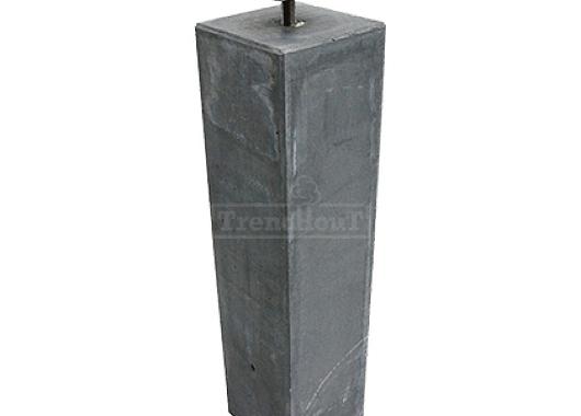 Betonpoer antraciet glad TH-01 120x120x580mm incl. RVS stelanker      52.0087