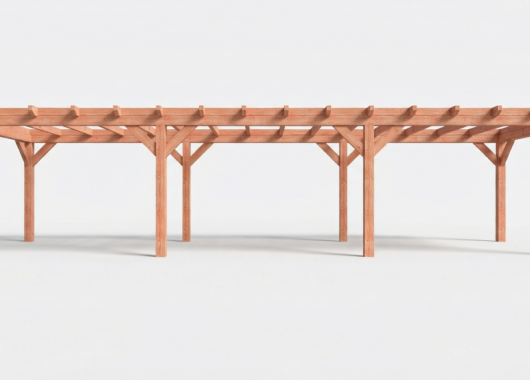 Constructiepakket plat dak | 11215x3460x2500mm | fijnbezaagd Douglas    CP-10.1017