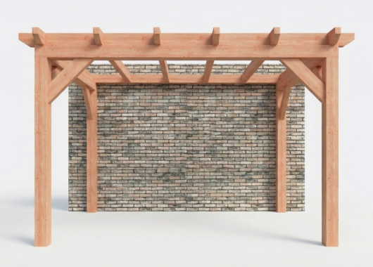 Constructiepakket aanbouwveranda | 3460x3260x2500mm | fijnbezaagd Douglas     CP-10.2000