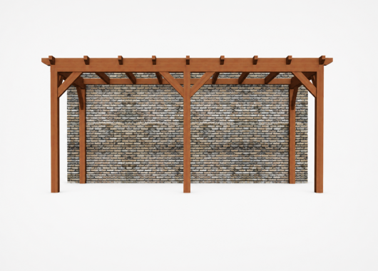 Constructiepakket aanbouwveranda | 6370x3260x2500mm | fijnbezaagd Douglas     CP-10.2009