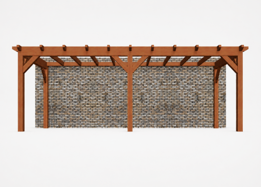 Constructiepakket aanbouwveranda | 7660x3260x2500mm | fijnbezaagd Douglas     CP-10.2016