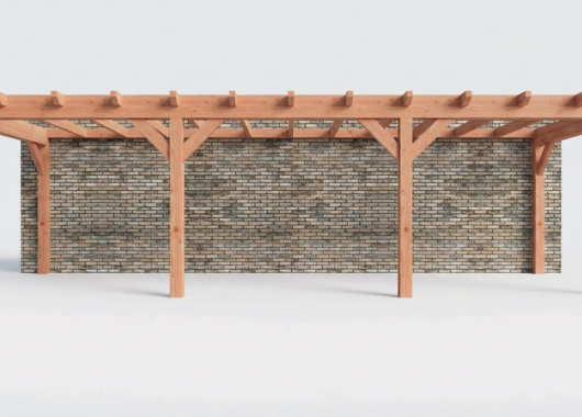 Constructiepakket aanbouwveranda | 9280x3260x2500mm | fijnbezaagd Douglas     CP-10.2024