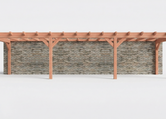 Constructiepakket aanbouwveranda | 11215x3260x2500mm | fijnbezaagd Douglas     CP-10.2027